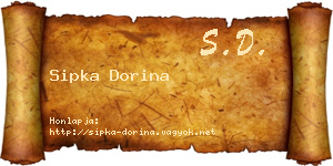 Sipka Dorina névjegykártya