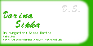 dorina sipka business card